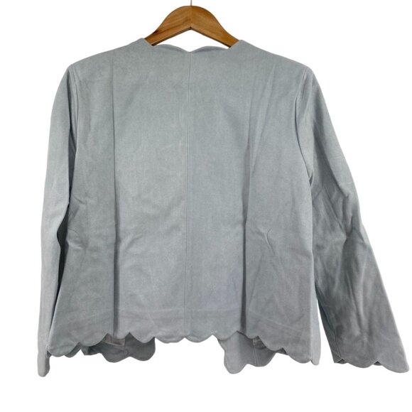 English Factory Light Blue Scalloped Blazer Jacket S - Picture 6 of 6